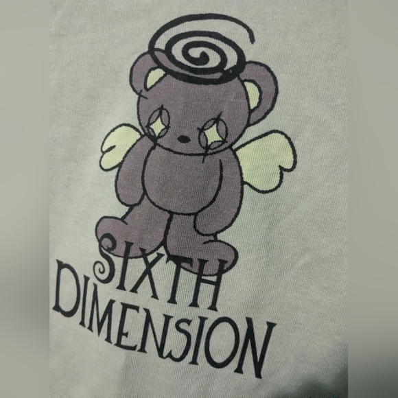 Sixth dimension sleeveless teddy bear graphic hoodie tank top - Picture 4 of 4